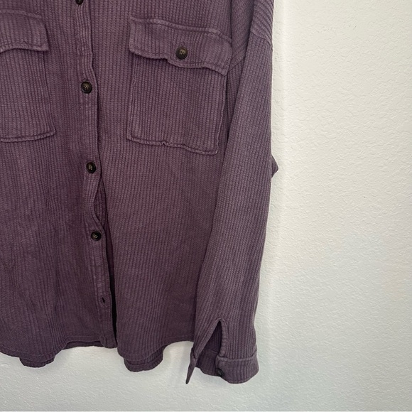 Double Zero Purple Button-Up Long Sleeve Shirt – Size Medium - Picture 3 of 6